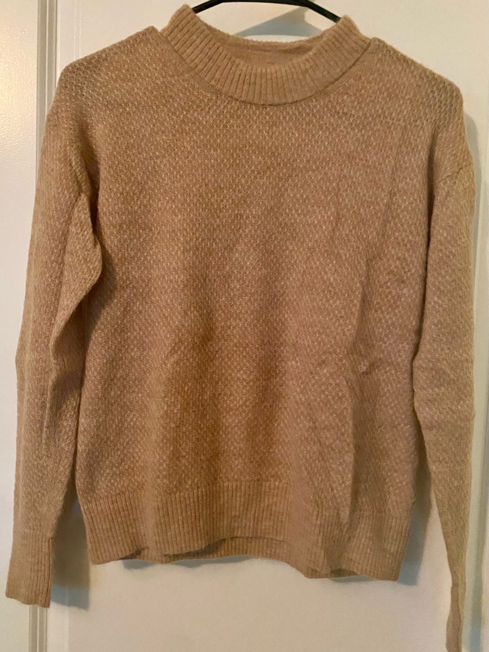 Quince Women's Crewneck Sweater in Camel Tan